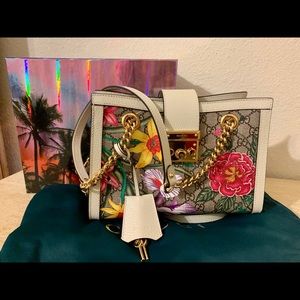 Gucci Floral Padlock Shoulder Bag
